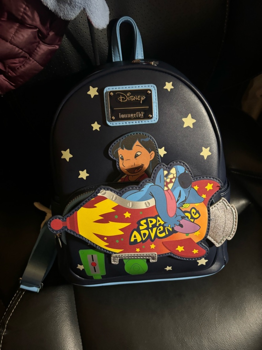 Loungefly Navy Blue Lilo & Stitch Space Adventure Mini Backpack